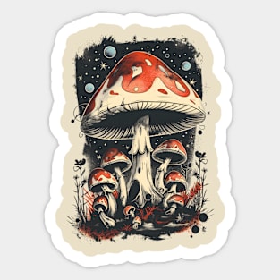 Mushroom Family Sticker